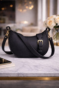 Half Buckel Moon Bag Handbag for girls - Bags for girls - Leather Bag for women