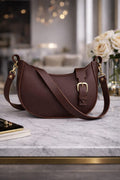 Half Buckel Moon Bag Handbag for girls - Bags for girls - Leather Bag for women