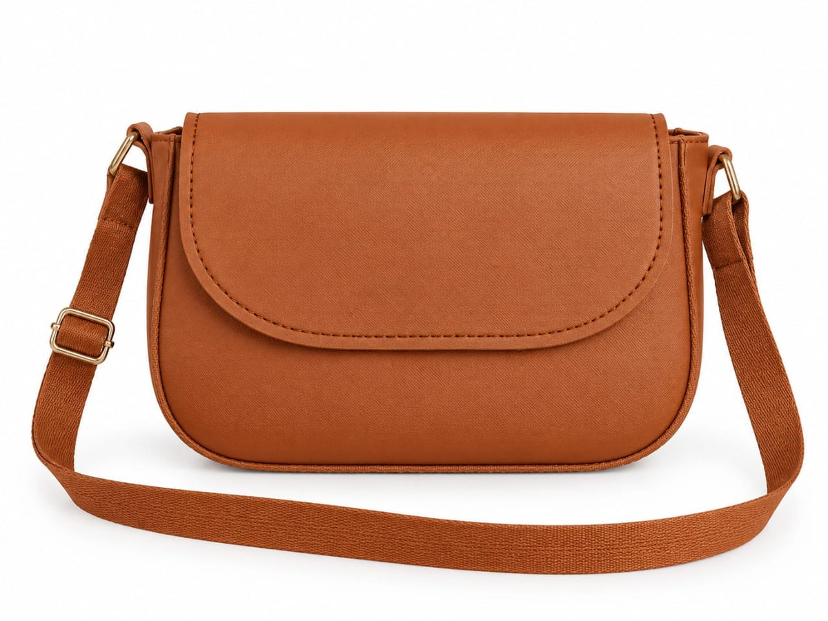 Women’s Brown Shoulder Bag with Adjustable Strap – Stylish Casual Crossbody Handbag for Ladies & Girls